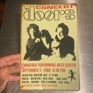 The Doors Rock Band 1968 Sign Tin Perfect for Room, Garage, Man Cave, and more!